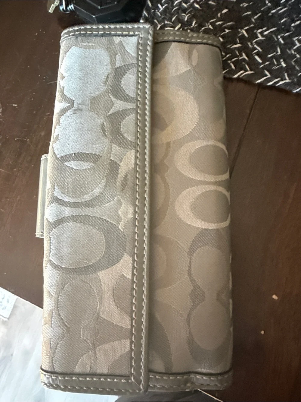 Coach Optic Signature C Turnlock Slim Envelope Wallet